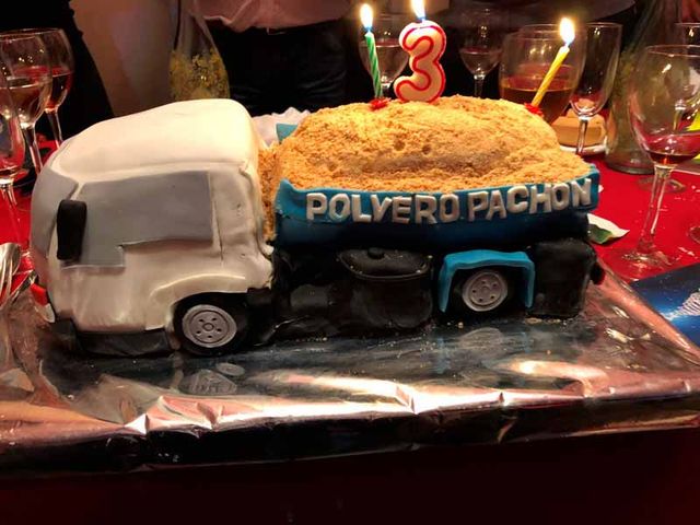 Polvero Pachón camión de pastel