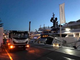 Polvero Pachón camión en embarcadero
